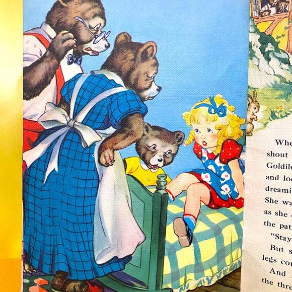 THE THREE BEARS VTG 1949 CLASSIC STORYBOOK WHITMAN GREAT COLORED ILLUSTRATIONS - Picture 5 of 16
